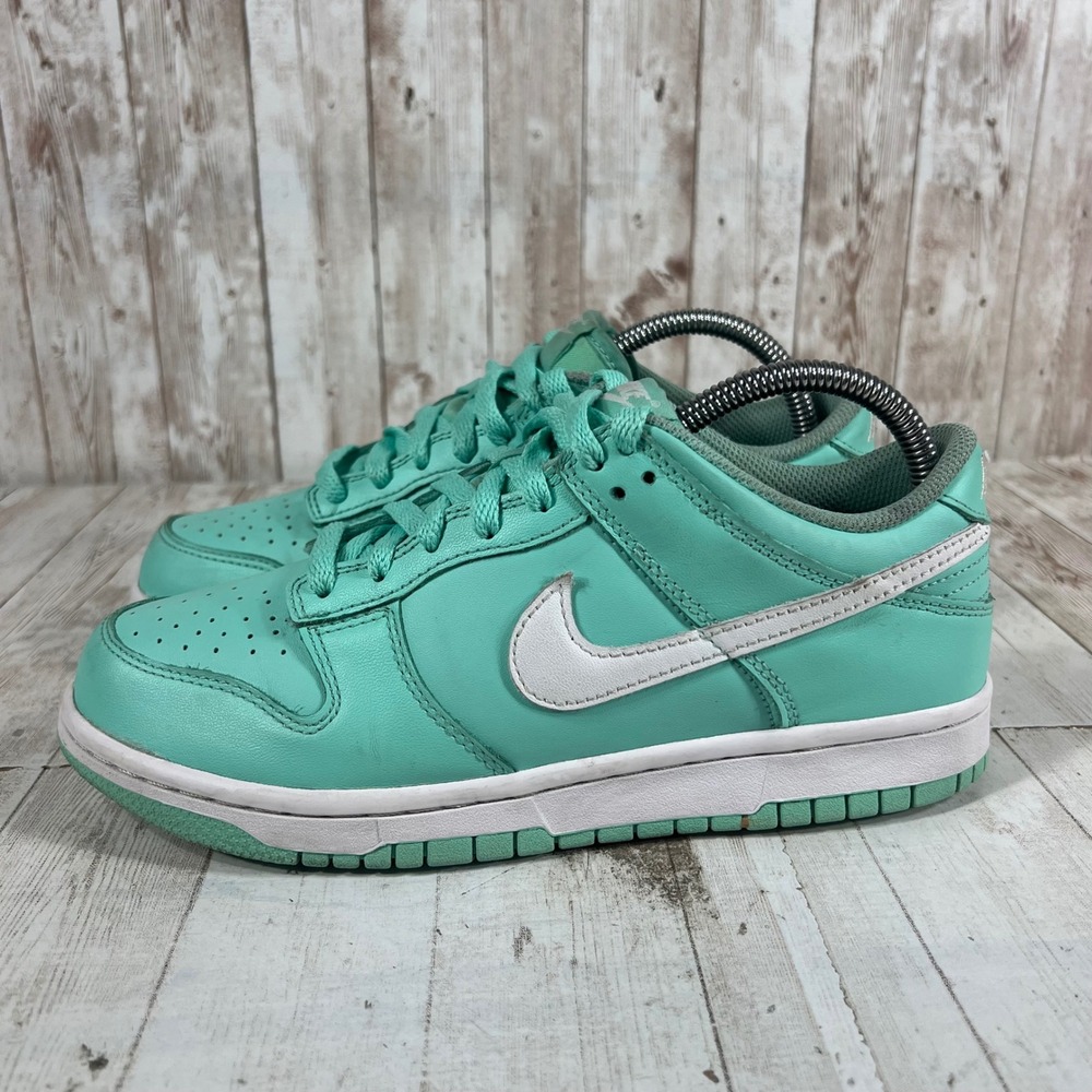 Nike Dunk Low Teal White Leather Sneakers Low Top Streetwear Shoes